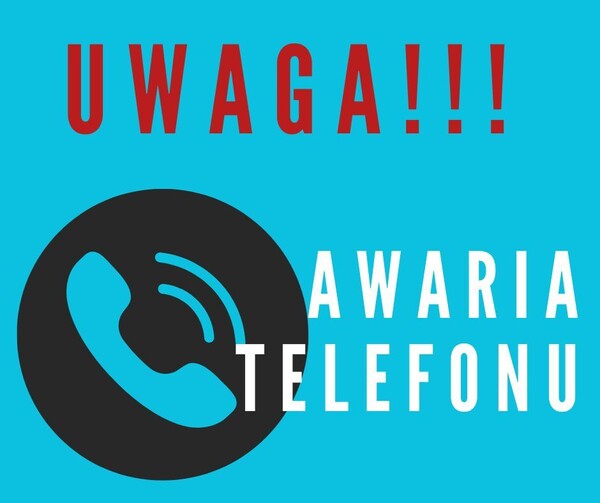 Uwaga! Awaria telefonu!