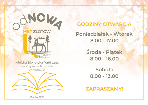 Godziny otwarcia biblioteki